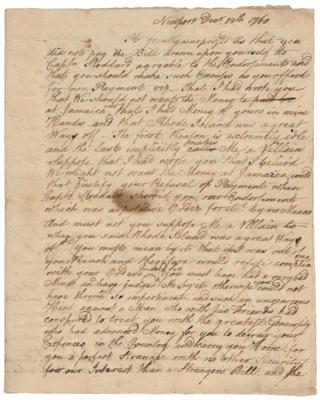 Lot #238 William Ellery Autograph Letter Signed - Image 1