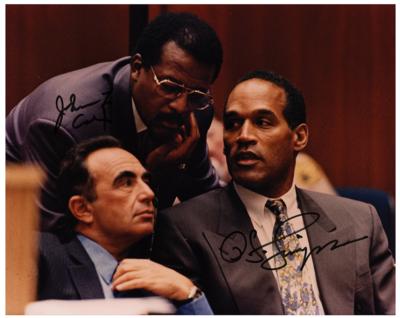 Lot #389 O. J. Simpson and Johnnie Cochran Signed