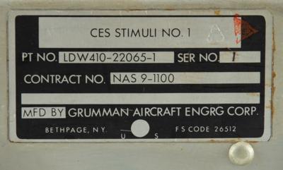 Lot #607 NASA/Apollo Lunar Module CES Stimuli #1 Control Panel Control Panel - Image 4
