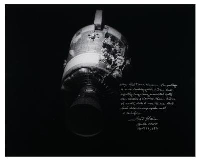 Lot #580 Fred Haise Signed Oversized Photograph - Image 1