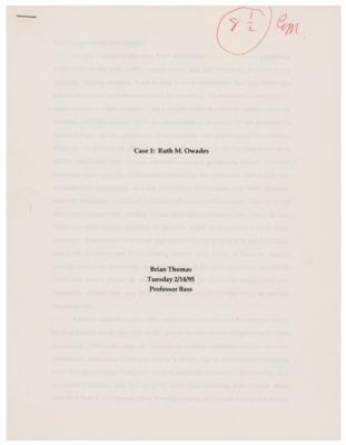 Lot #142 Elon Musk Annotated and Initialed Coursework - Image 3