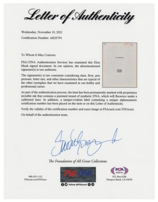 Lot #142 Elon Musk Annotated and Initialed Coursework - Image 7