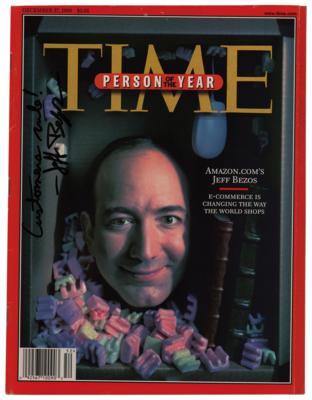 Lot #110 Jeff Bezos Signed Magazine