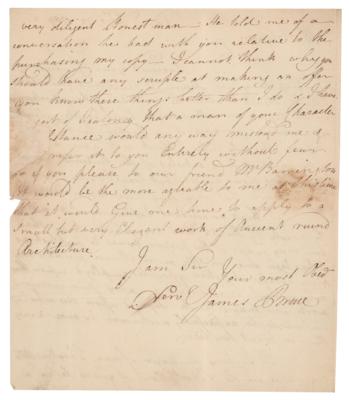 Lot #175 James Bruce Autograph Letter Signed - Image 2