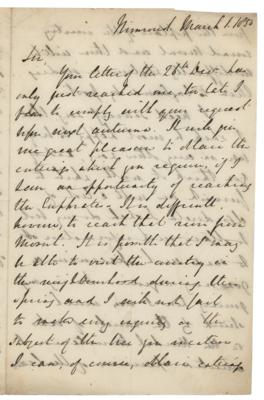 Lot #303 Austen Henry Layard Autograph Letter