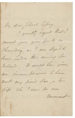 Lot #323 Francis Leopold McClintock Autograph Letter Signed - Image 1