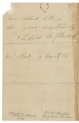 Lot #323 Francis Leopold McClintock Autograph Letter Signed - Image 4
