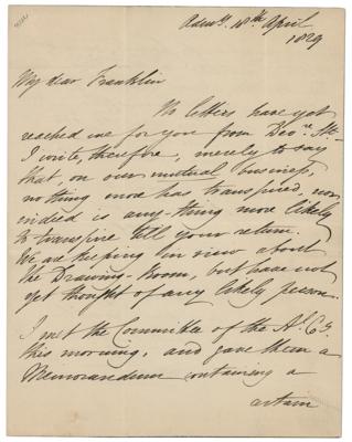 Lot #345 William Edward Parry Autograph Letter