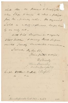 Lot #379 William Scoresby Autograph Letter Signed - Image 2