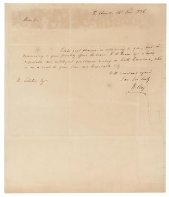 Lot #220 Henry Clay Autograph Letter Signed