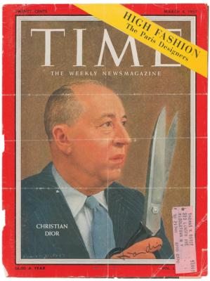 Lot #657 Christian Dior Signed Magazine Cover - Image 1