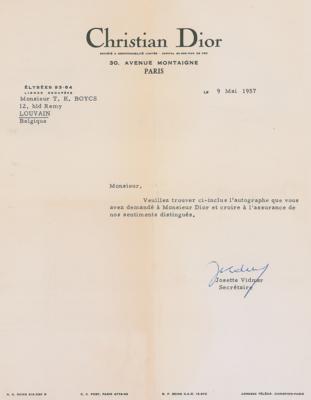 Lot #657 Christian Dior Signed Magazine Cover - Image 2