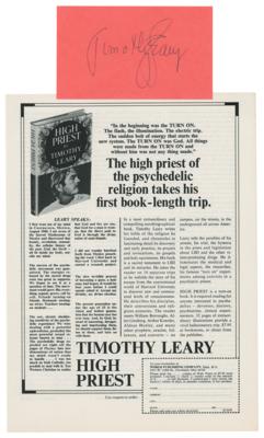 Lot #721 Timothy Leary Signature