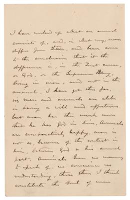 Lot #482 Charles ?Chinese? Gordon: On the difference between man and animal: 