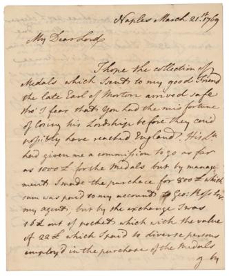 Lot #258 William Hamilton: Hamilton writes