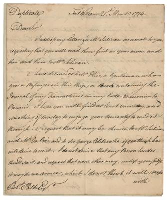 Lot #259 Warren Hastings Letter Signed