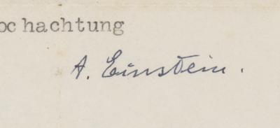 Lot #131 Albert Einstein: Einstein allows the use of 