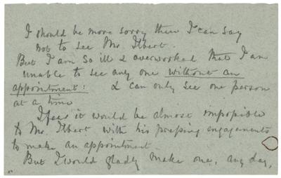 Lot #108 Florence Nightingale Autograph Letter Signed - Image 2