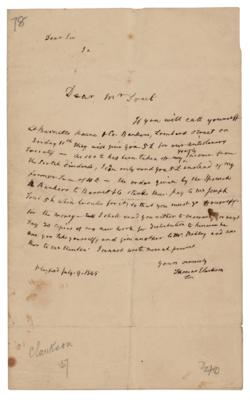 Lot #219 Thomas Clarkson: Clarkson raises funds