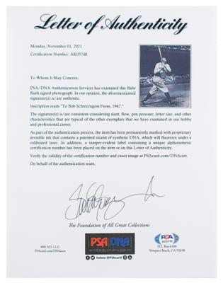 Lot #924 Babe Ruth Signed Oversized Photograph - Image 2