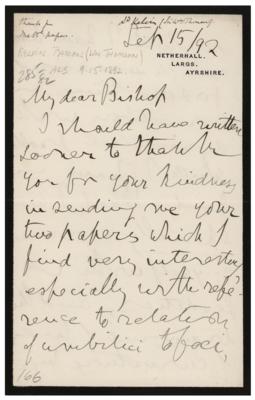 Lot #411 William Thomson, 1st Baron Kelvin: I find