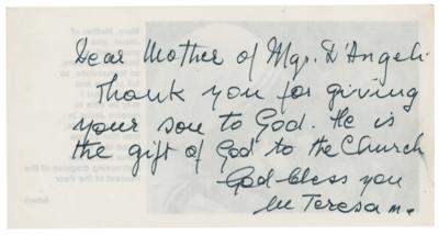 Lot #331 Mother Teresa: 