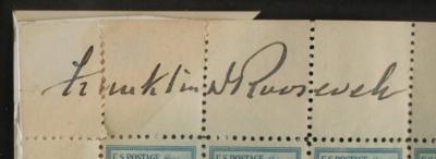Lot #82 Franklin D. Roosevelt Signed Stamp Sheet - Image 2