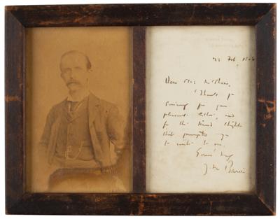 Lot #707 James M. Barrie Autograph Letter Signed