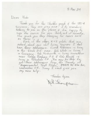 Lot #625 Milt Thompson Signed Photograph and Autograph Letter Signed - Image 2