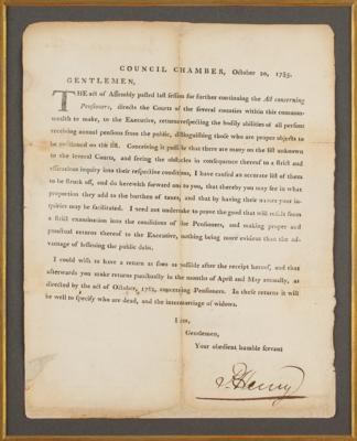 Lot #100 Patrick Henry Document Signed - Image 2