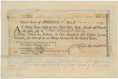 Lot #93 Francis Hopkinson and Nicholas Gilman