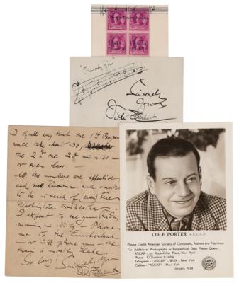 Lot #792 Cole Porter and Victor Herbert (3) Signed