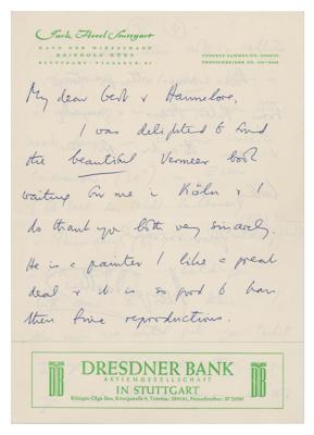 Lot #779 Benjamin Britten and Peter Pears (2) Signed Items - Image 4