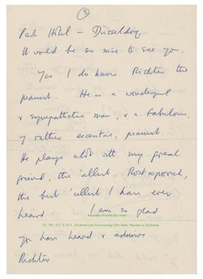 Lot #779 Benjamin Britten and Peter Pears (2) Signed Items - Image 5