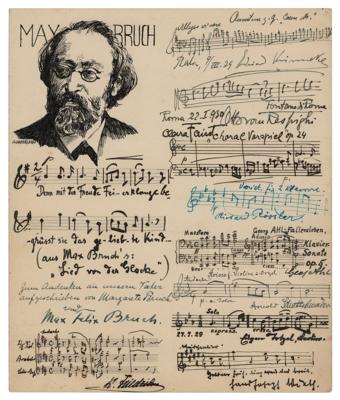 Lot #783 Ten Composers Autograph Musical