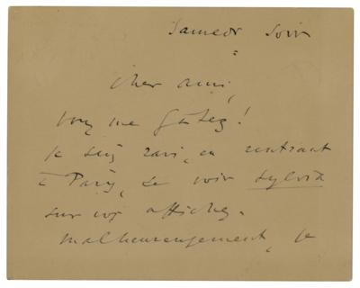 Lot #785 Leo Delibes Autograph Letter Signed - Image 2