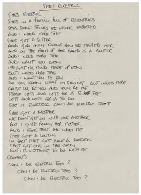 Lot #760 Oasis: Noel Gallagher Set of (10) Handwritten Song Lyrics and Band-Signed CD Booklet - Image 5