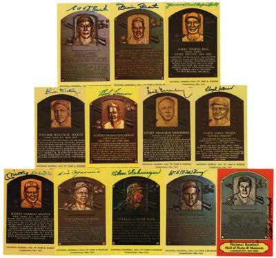 Lot #940 Baseball Hall of Famers (12) Signed HOF