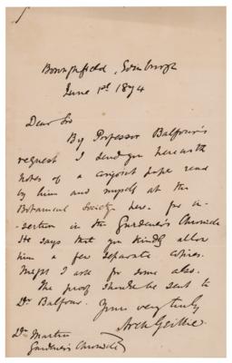 Lot #249 Archibald Geikie (2) Autograph Letters Signed - Image 4