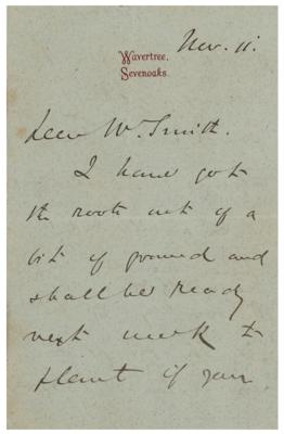 Lot #300 John Kirk Autograph Letter Signed - Image 2