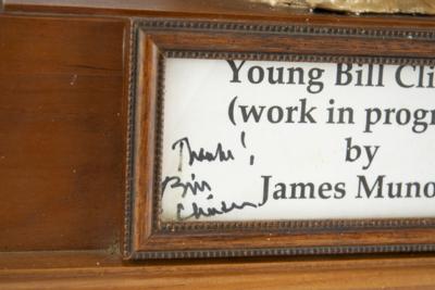 Lot #26 Bill Clinton Signature and Clay Sculpture  - Image 2