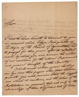 Lot #390 Sir John Sinclair Letter Signed