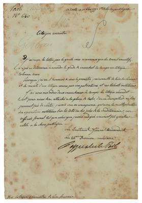 Lot #342 Pasquale Paoli Letter Signed