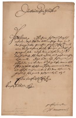 Lot #453 Raimondo Montecuccoli Letter Signed