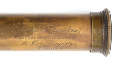 Lot #441 Confederate Signal Corps Telescope: Rare 40? Confederate Signal Corps brass telescope - Image 5