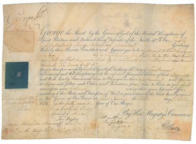 Lot #294 King George III Document Signed