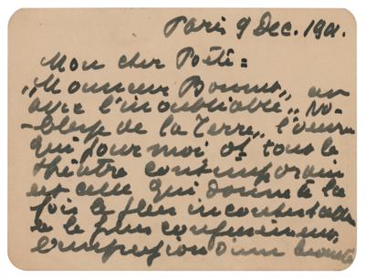 Lot #722 Maurice Maeterlinck Autograph Letter Signed - Image 1