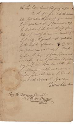 Lot #221 DeWitt Clinton Letter Signed - Image 3
