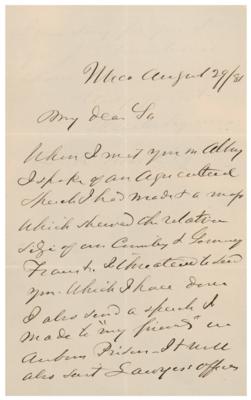 Lot #383 Horatio Seymour Autograph Letter Signed - Image 1