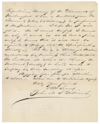 Lot #398 Charles Sumner Autograph Endorsement Signed - Image 3